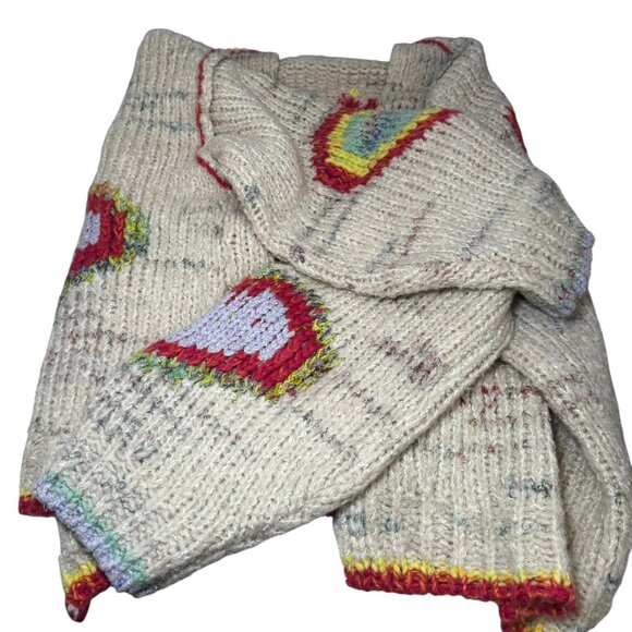 Daily Practice Anthropologie Love Me Heart Chunky Knit Cardigan Oversize XL - Picture 8 of 9